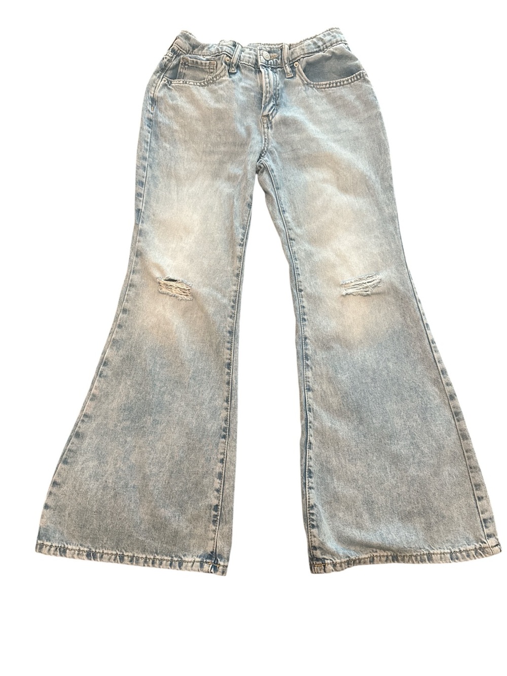 NWT Light Wash Hogh Rise Flared Jeans - girls